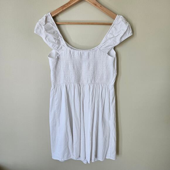 Hollister Milkmaid Mini Dress Size Large Corset Cottage Babydoll Feminine Gauze - Picture 3 of 7